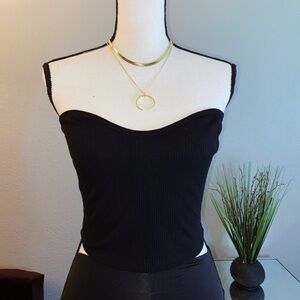 Elegant Black Strapless Camisole
